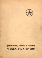 Tesla 810a - Navod k udrzbe 